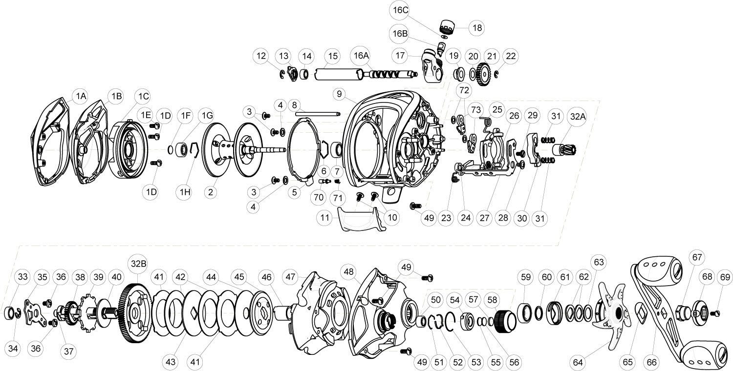 Quantum Exo EX200HPT Baitcaster Reel