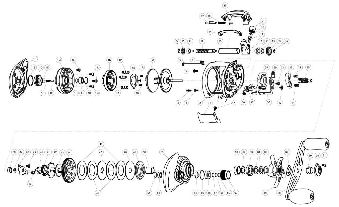Baitcast Reel Diagram